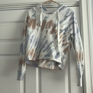 Cropped tye dye hoodie